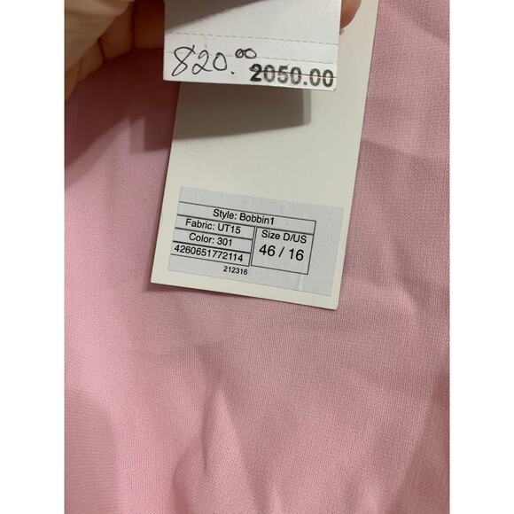 TALBOT RUNHOF Ruffle-trimmed Fitted Gown In Pink size 16‎ NWT $2050 - Picture 5 of 7